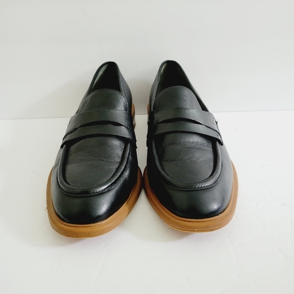 NEW Franco Sarto Black Leather Slip On Loafers - Picture 3 of 7